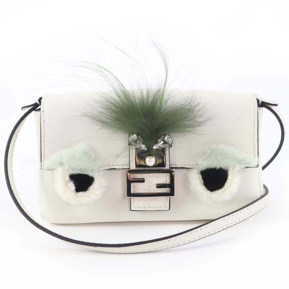 Fendi Handbags - FENDI White Leather Shoulder Bag